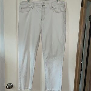 Eileen Fisher Women's Cream Ankle Jeans